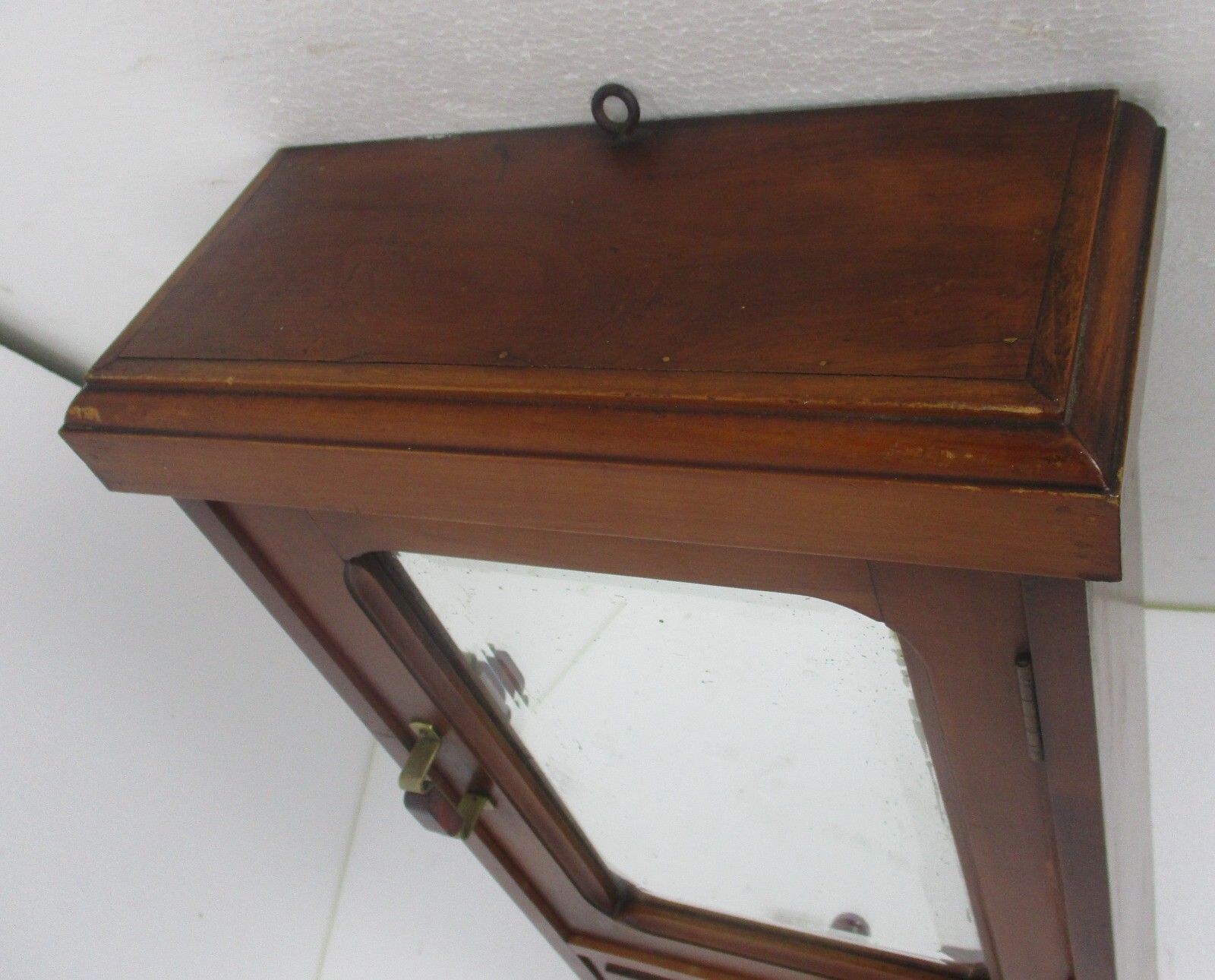 Large Apothecary Bathroom Medicine Kitchen Cabinet Wood Barn Style Beveled Glass photo buy
