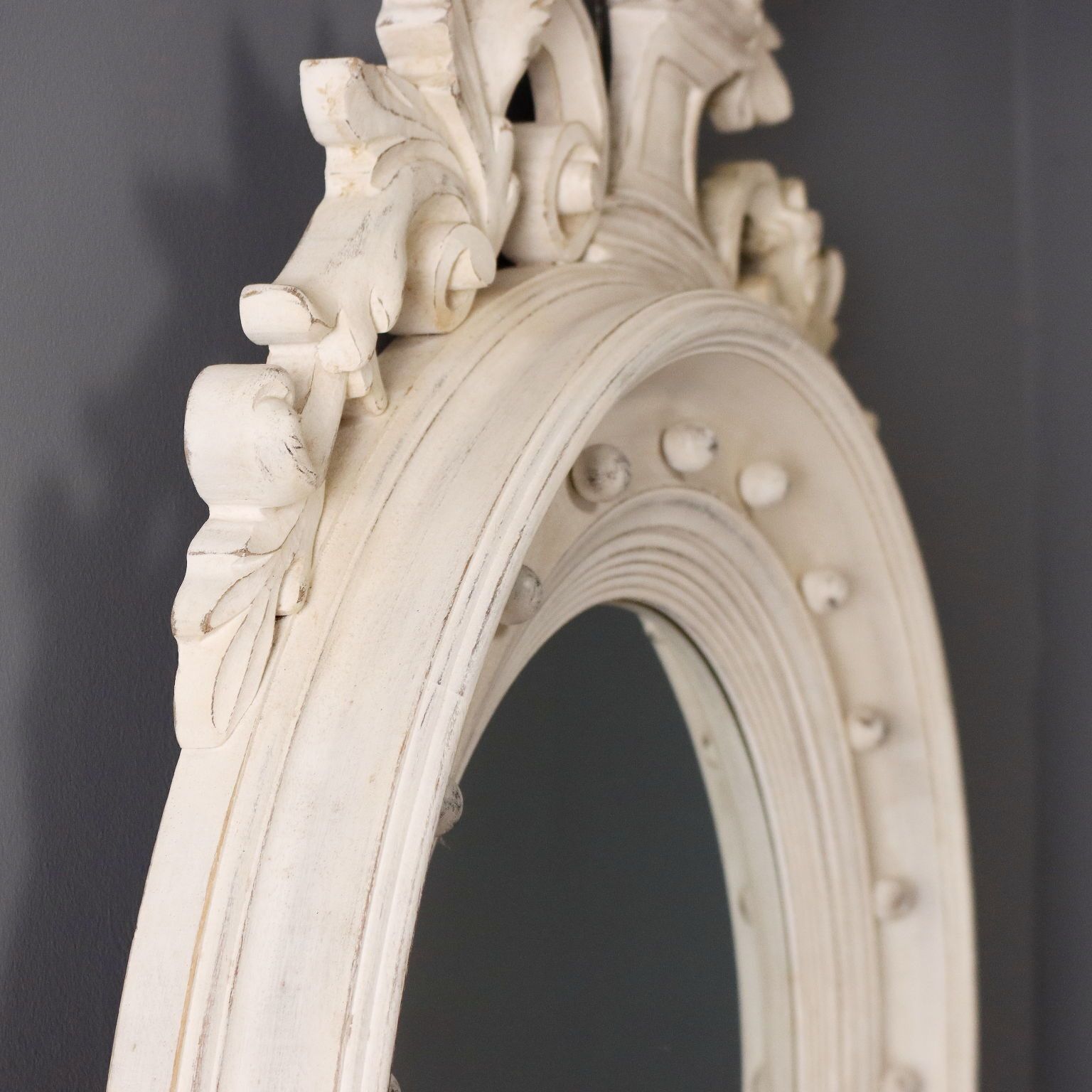 Mirror Regency Style Lacquered Wood Glass XX Century photo vintage