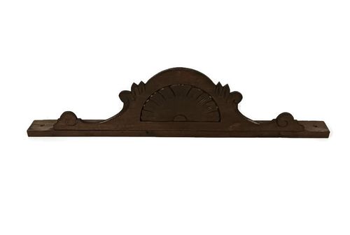 Beautiful  Antique Hand Carved Wood Wooden Pediment Over Door Architectural Recl