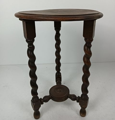 Barley Twist Wooden Side Wine Table Two Tier Pedestal Plant Bonsai Stand Farmhou photo furniture