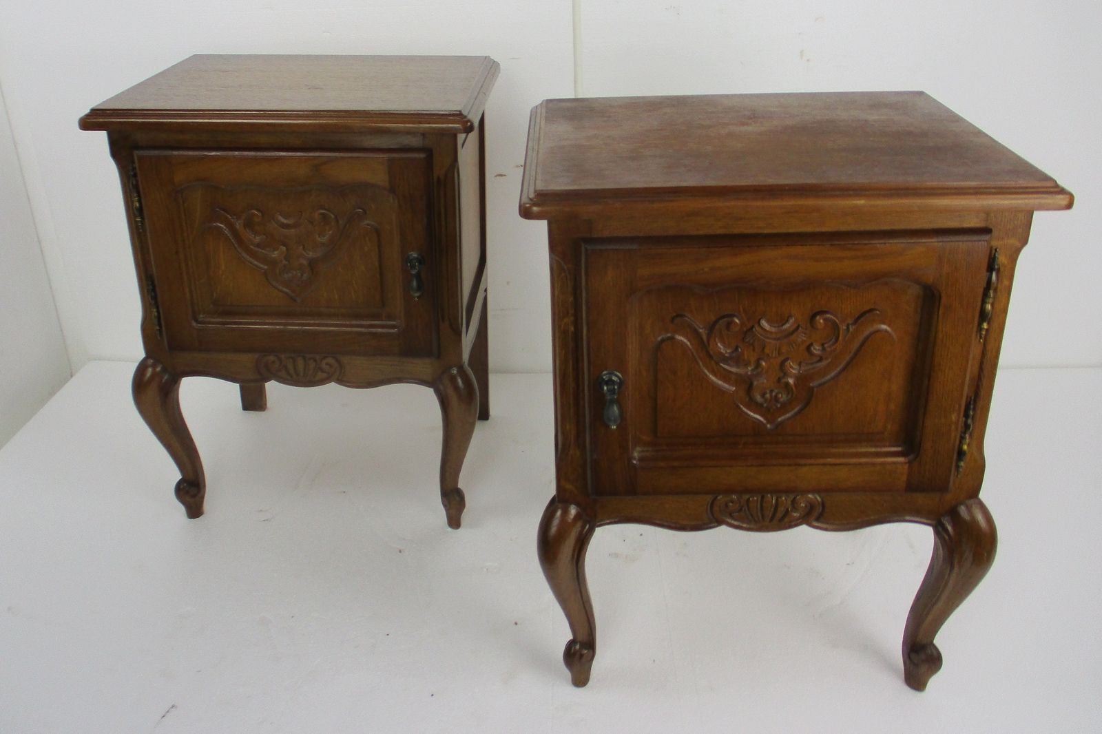 Pair Couple Vintage Nightstands End Tables Dresser 50s Vanity Cabinets Louis XVI photo 385.0