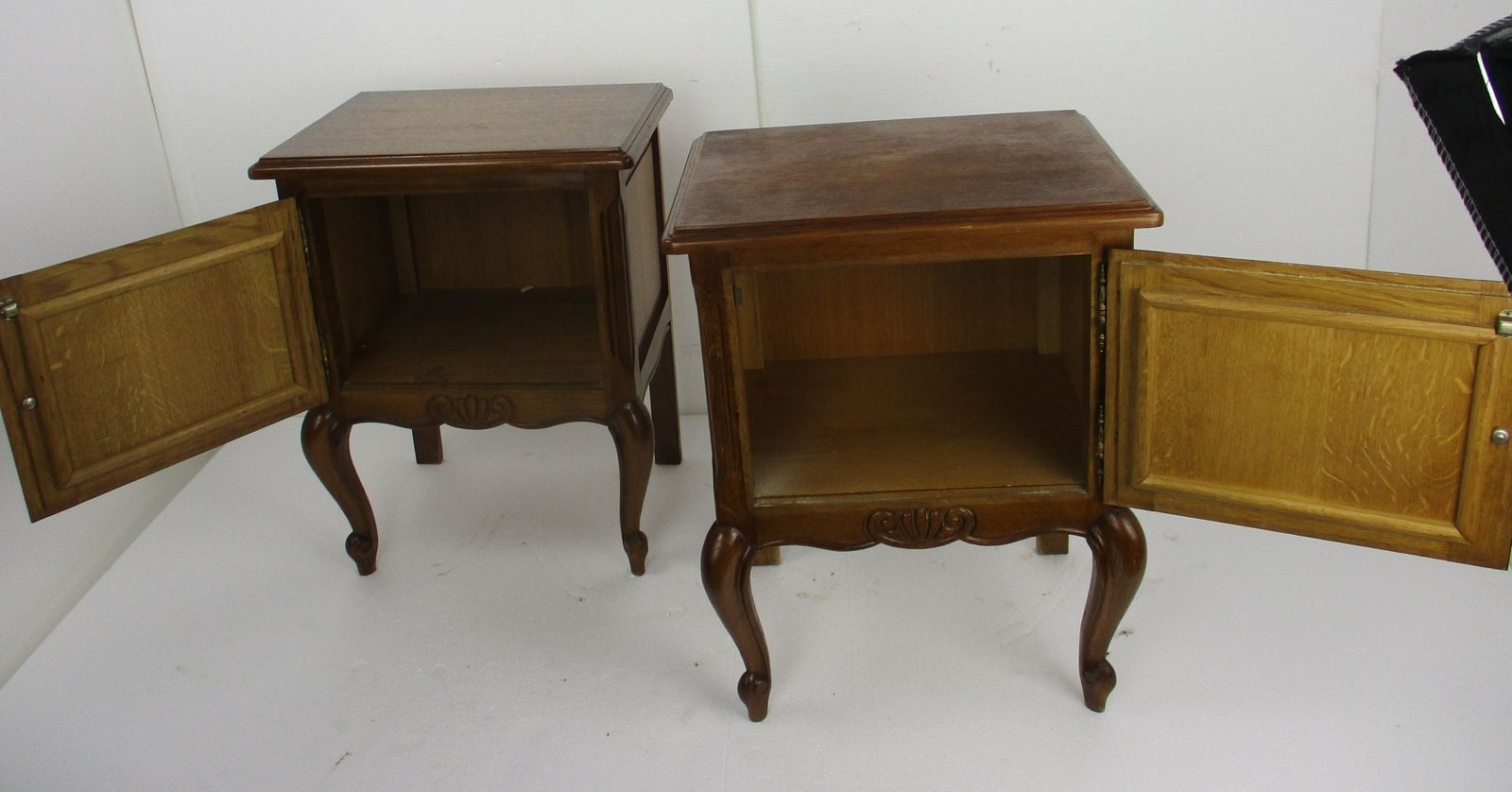 Pair Couple Vintage Nightstands End Tables Dresser 50s Vanity Cabinets Louis XVI photo vinterior