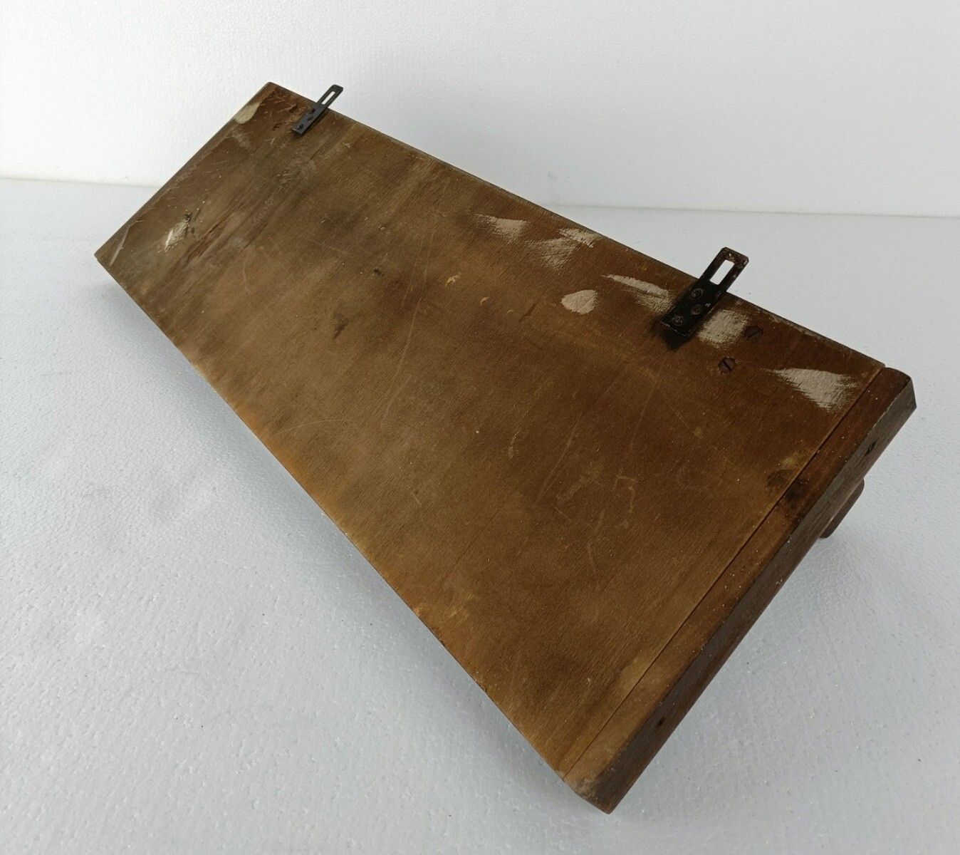 photo furniture Vintage Wall Coat Rack Shelf Mid Century Modern Railroad Industrial Wood Pop Art