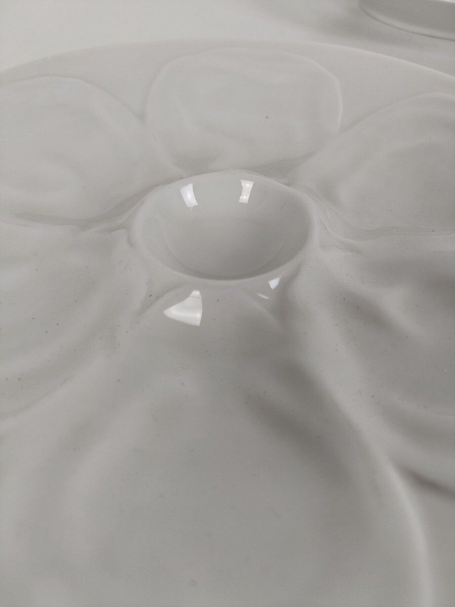 Set Of 4  Oyster Seafood Plates Porcelain White Germany Germany  Schonwald Vinta photo buy