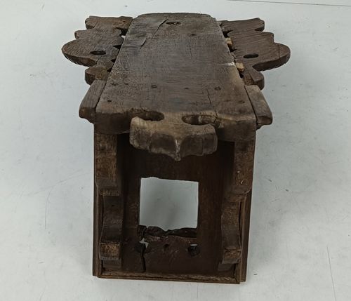Antique 18th Century Wall Hanging Console Hand Carved Wood Mermaids Very Special photo Furniture