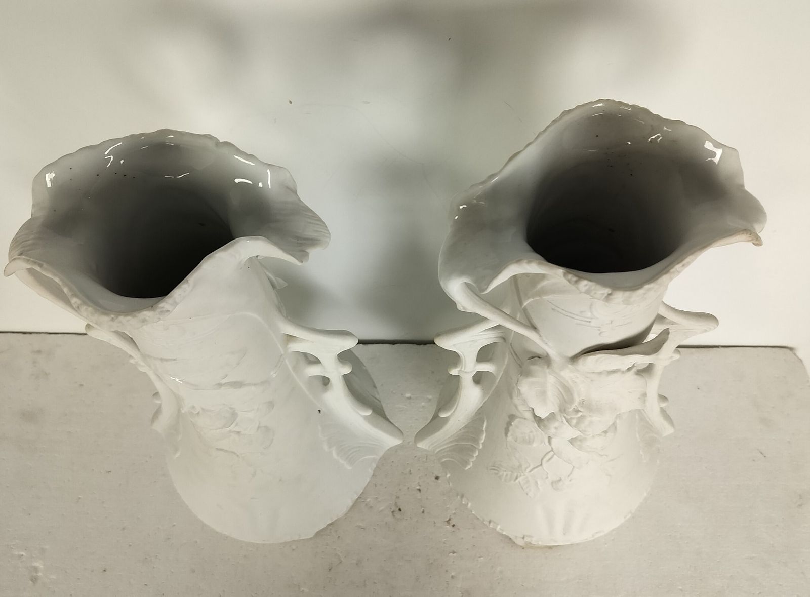 Royal Dux, Pair Vases Bisque, Porcelain  Art Nouveau  1900 Antique Bohemia Austr photo 567.0