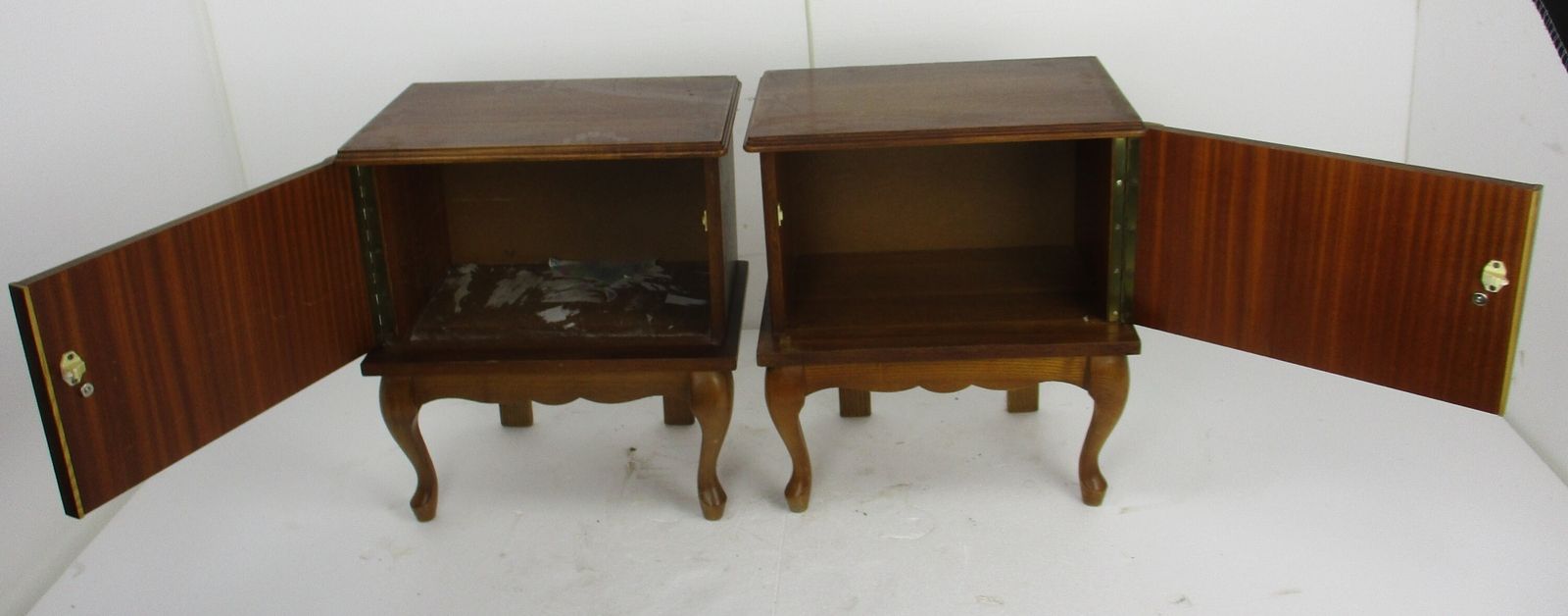Pair Couple Vintage Nightstands End Tables Dresser 50s Vanity Cabinets Louis XVI photo Furniture