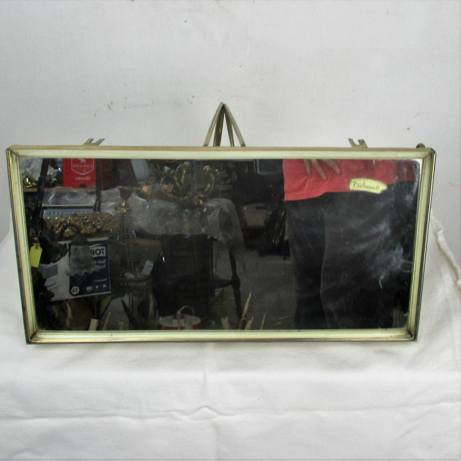 Maison Deknudt Demi Lune Console Top Brass Ornate Mirror Hollywood Regency Set photo vinterior