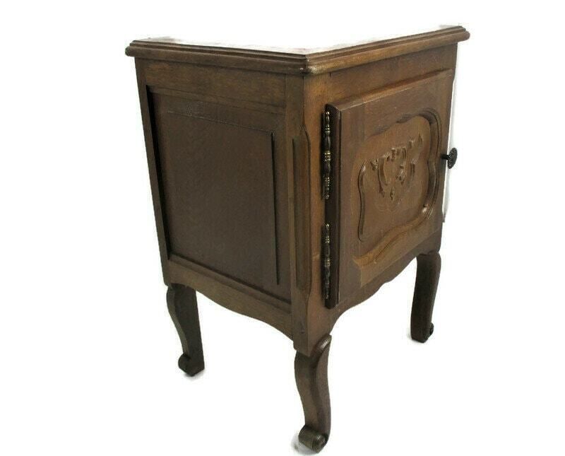 Louis XVI Style Bedside End Side Table Hallway Cabinet Nightstand Wood