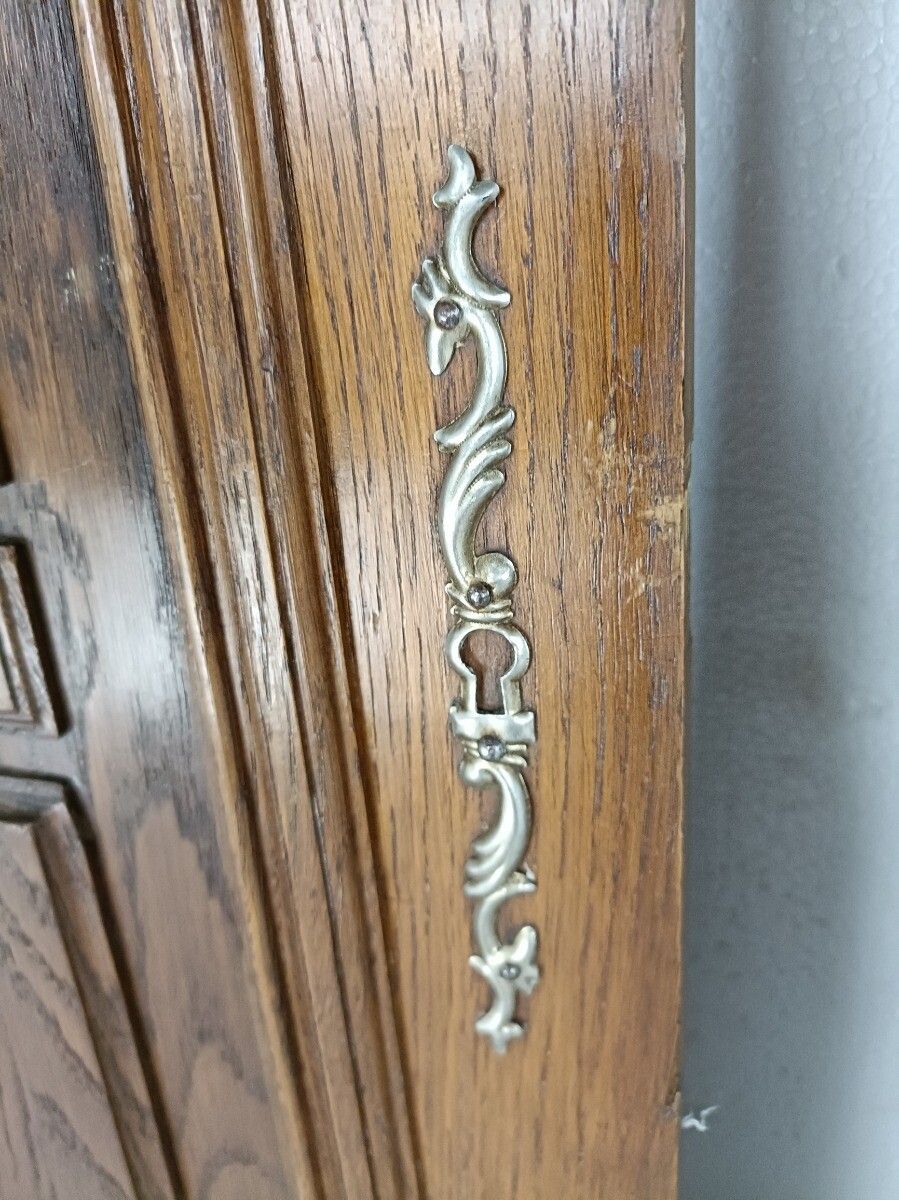 Pair Antique Hand Carved Oak Door Panels Reclaimed Architectural  Salvaged Wow photo buy