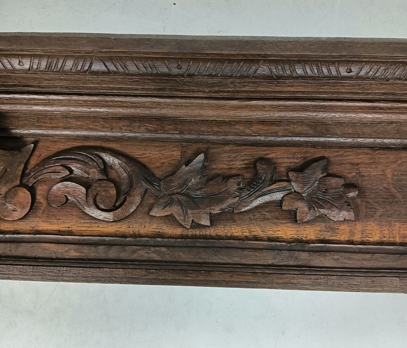 Stunning Ornate Hand Carved Wooden Antique Pediment Over Door Reclaimed Architec photo 283.0