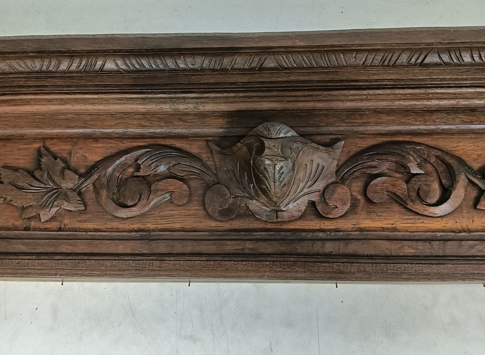 Stunning Ornate Hand Carved Wooden Antique Pediment Over Door Reclaimed Architec photo buy