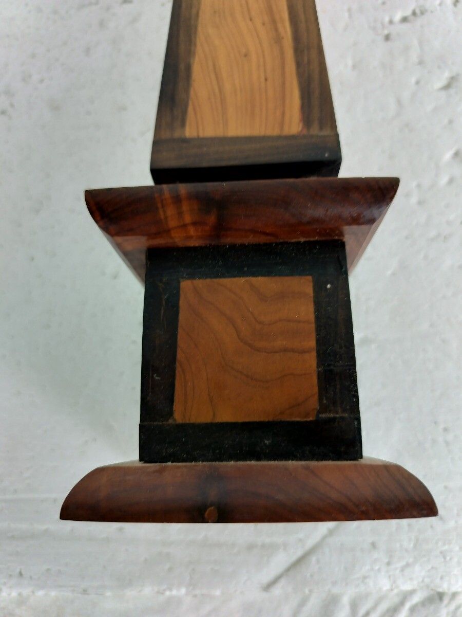 Obelisk In Thuya And Ebony Wood Large Decorative 1900s Early 20th Century Antiqu photo vintage