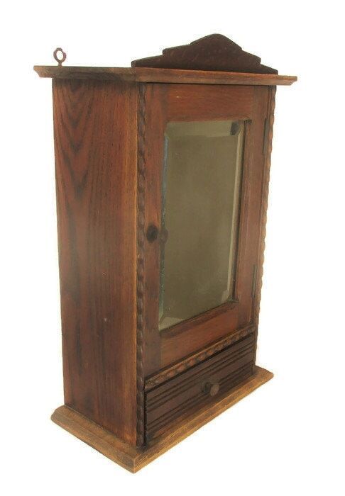 Gorgeous Kitchen Apothecary Medicine Bathroom Wall Cabinet Ornate Hand Carved Oa photo furniture