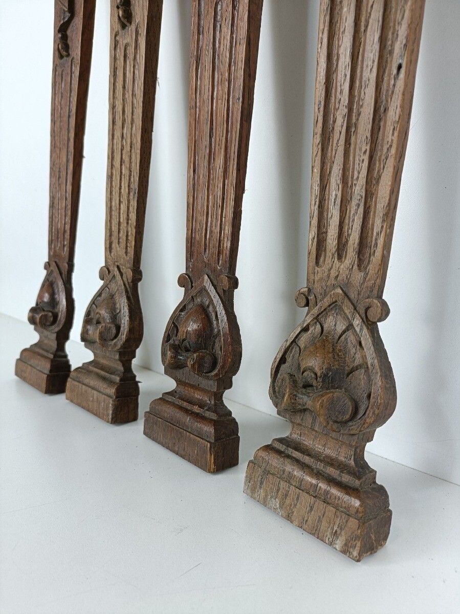French Breton Style 4 Corbels Hand Carved Wood Panels I Architectural Reclaimed photo buy