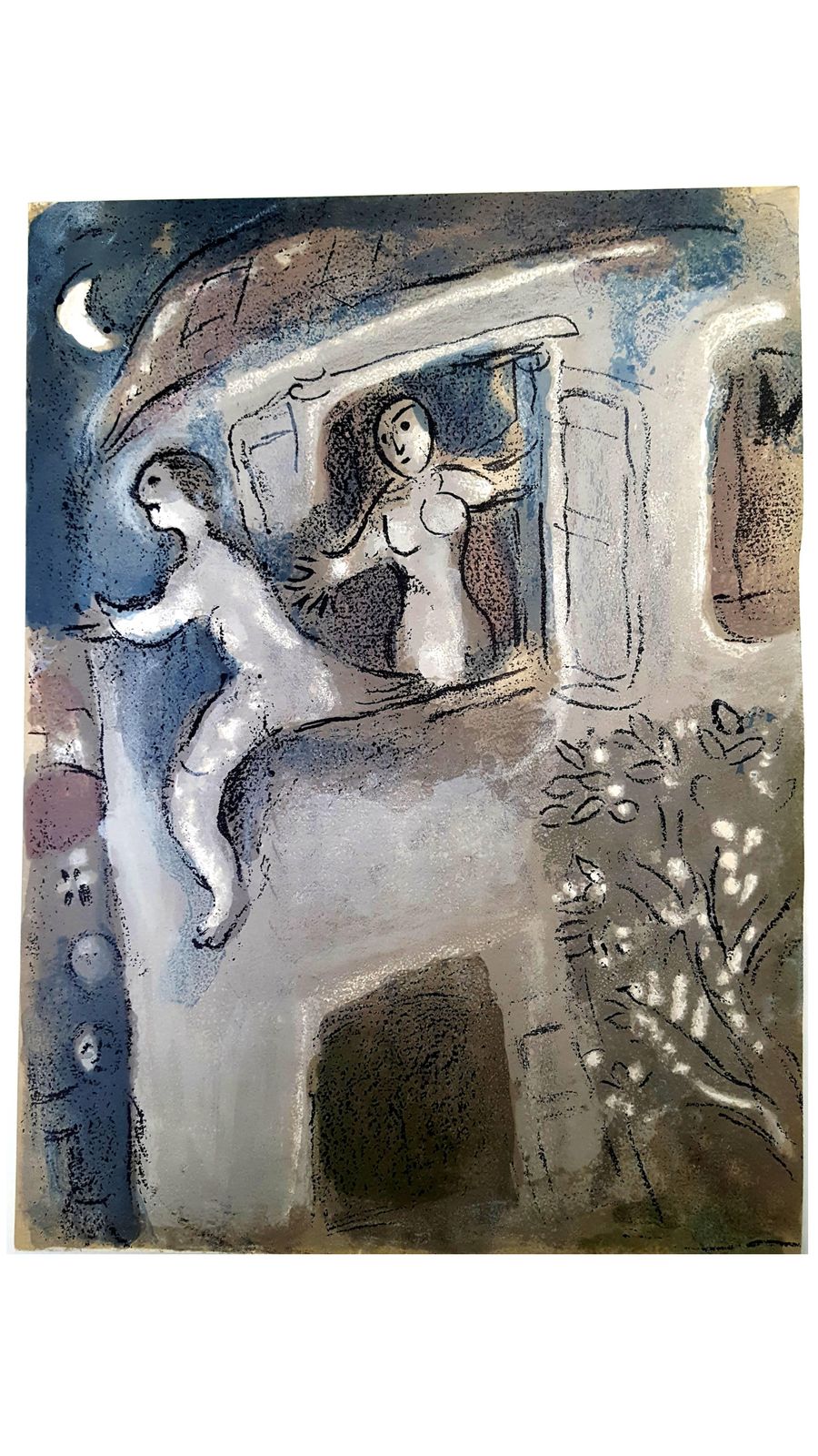 Marc Chagallmarc Chagall   The Bible   David Saved By Michal   From Verve1960