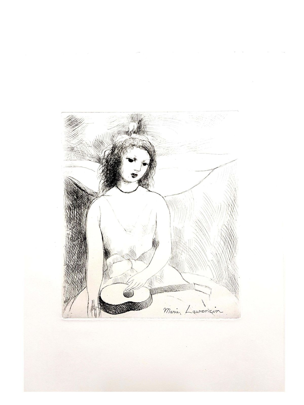 Marie Laurencinmarie Laurencin   Woman Angel   Original Etching1946 photo vintage