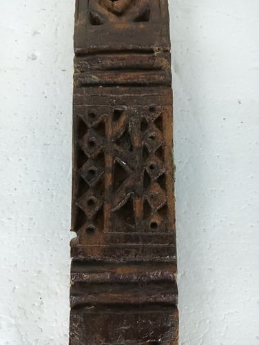 Beautiful Antique Hand Carved Wooden Trim Piece Of Wood Corbel Pediment Reclaime photo for sale