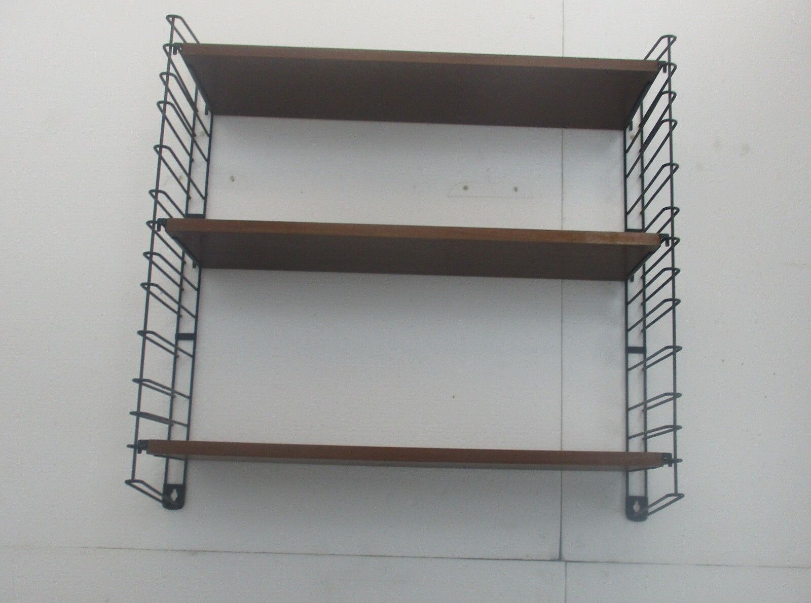 Mid Century Modern Tomado Wall Shelving Unit Teak Dutch Design Adjustable Retro photo for sale