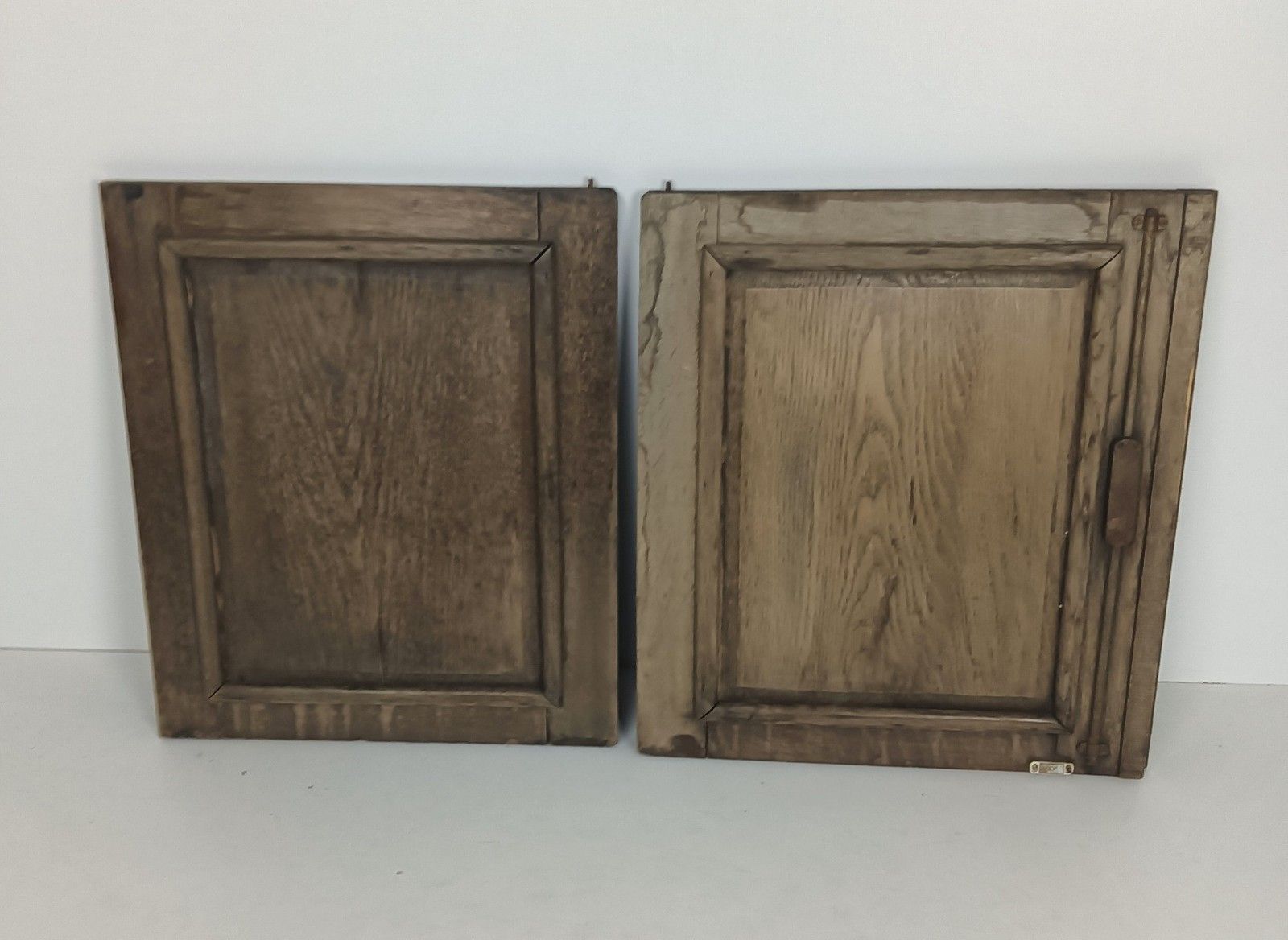 photo for sale Pair Door Panels Carved Wood Flowers Baskets Architectural Reclaimed Salvaged An
