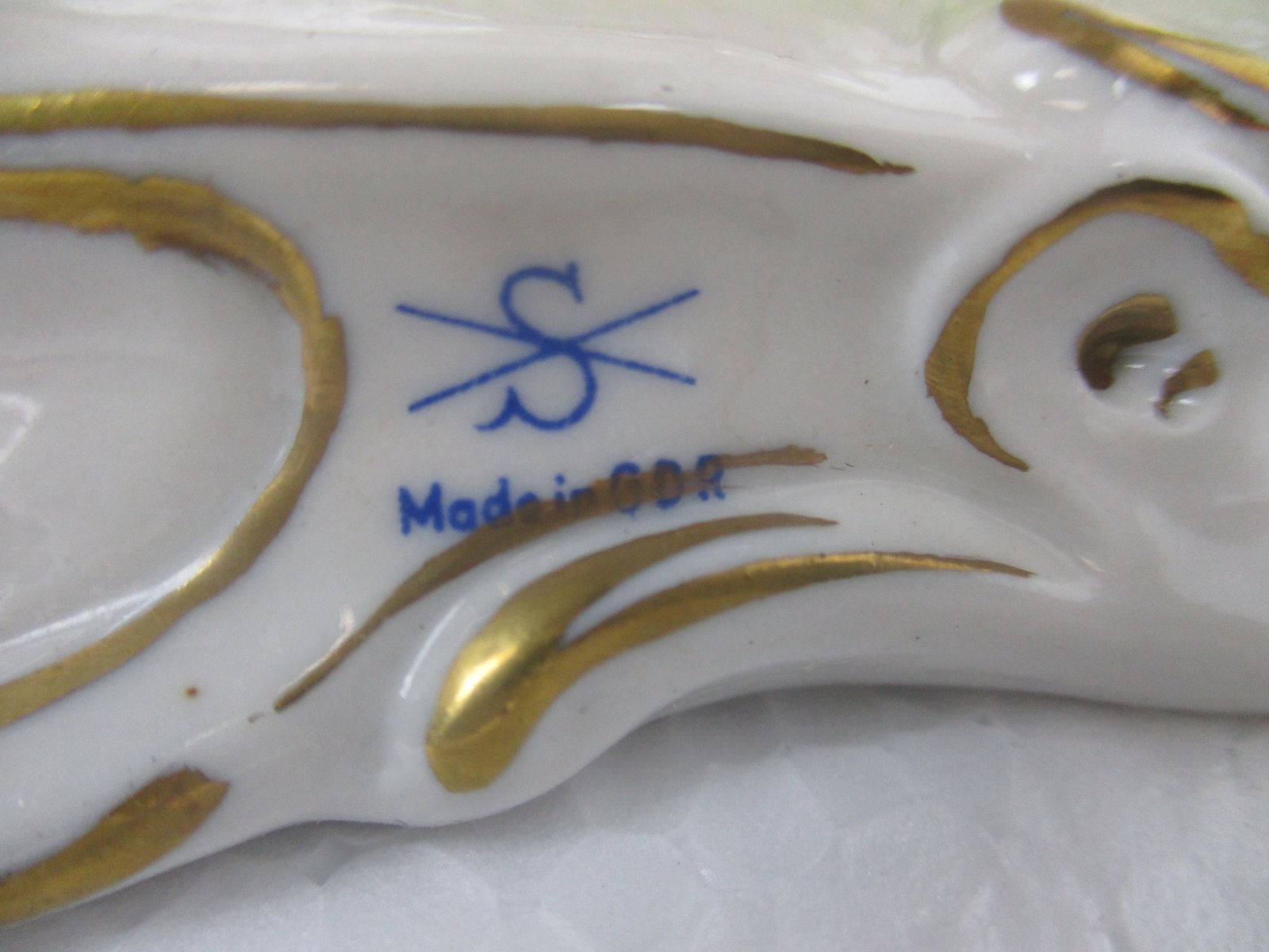 German Porcelain Statue Figurine Bacchus Putti Grapes Carriage Stunning Marked S photo vintage