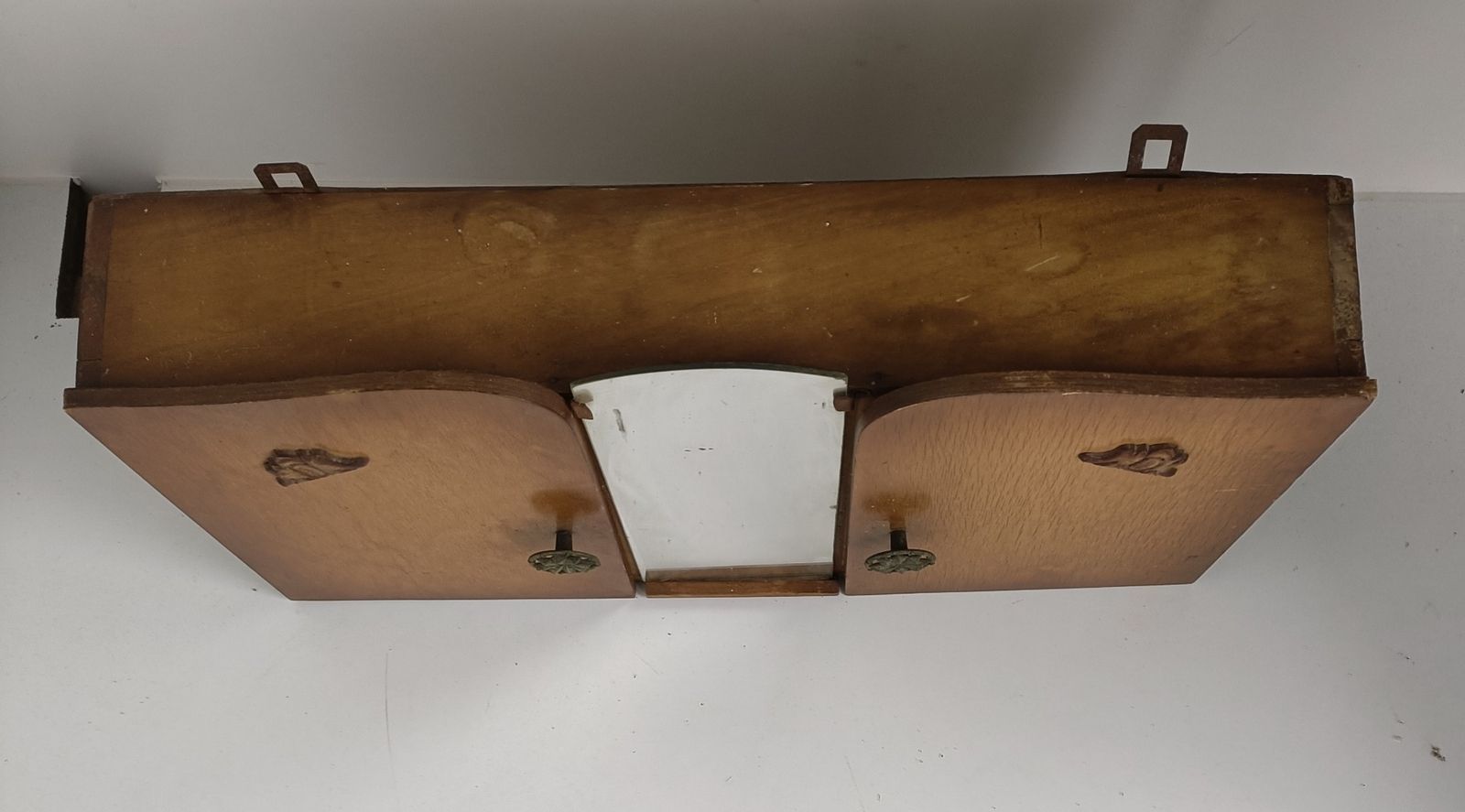 Antique Art Deco Double Medicine Apothecary Bathroom Cabinet Wall Hanging photo furniture