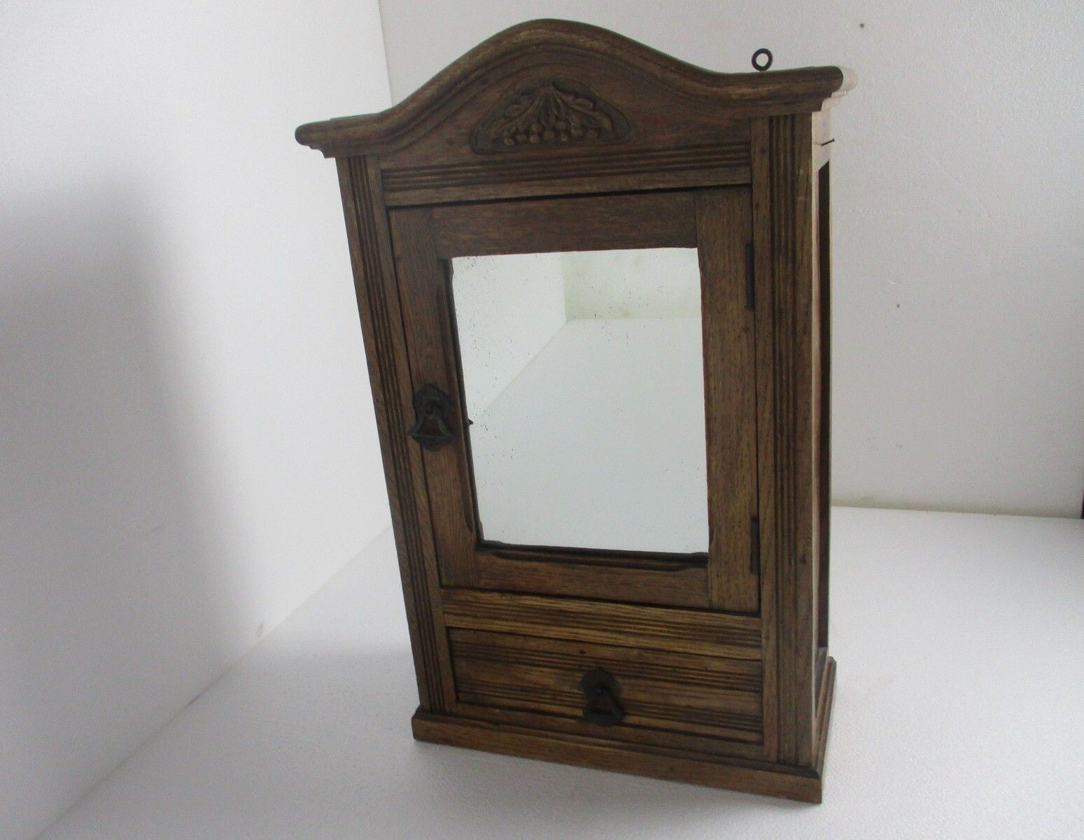 Bathroom Apothecary Medicine Cabinet  Ornate  Hand Carved Wood Farmhouse Style photo furniture