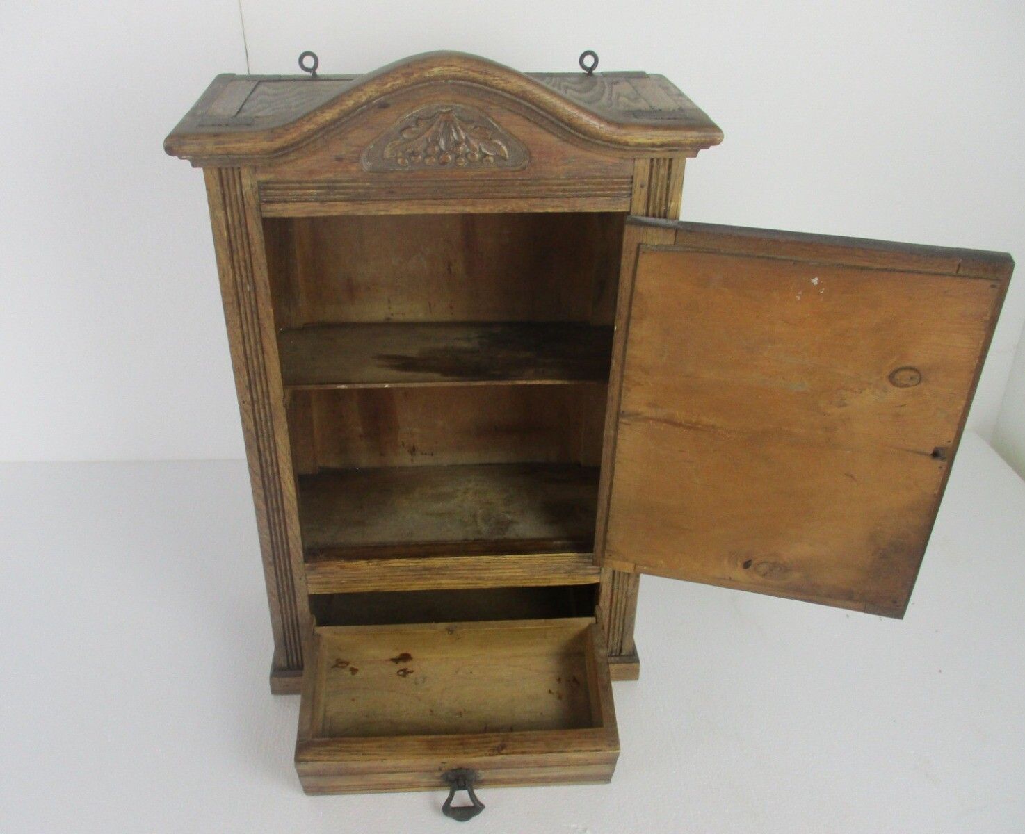 Bathroom Apothecary Medicine Cabinet  Ornate  Hand Carved Wood Farmhouse Style photo 283.0