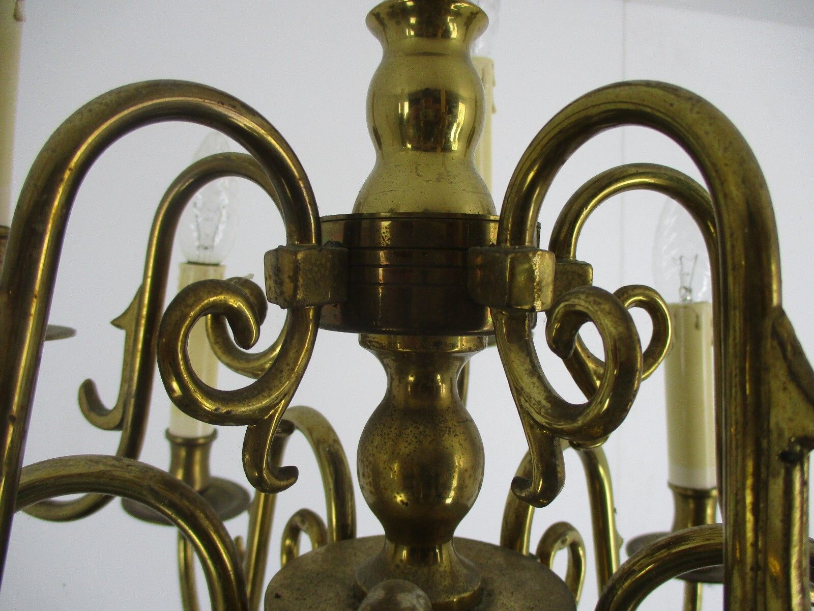 Flemish Dutch Chandelier Style 10 Arm Lights Seahorses Country  Vintage Bronze photo vinterior