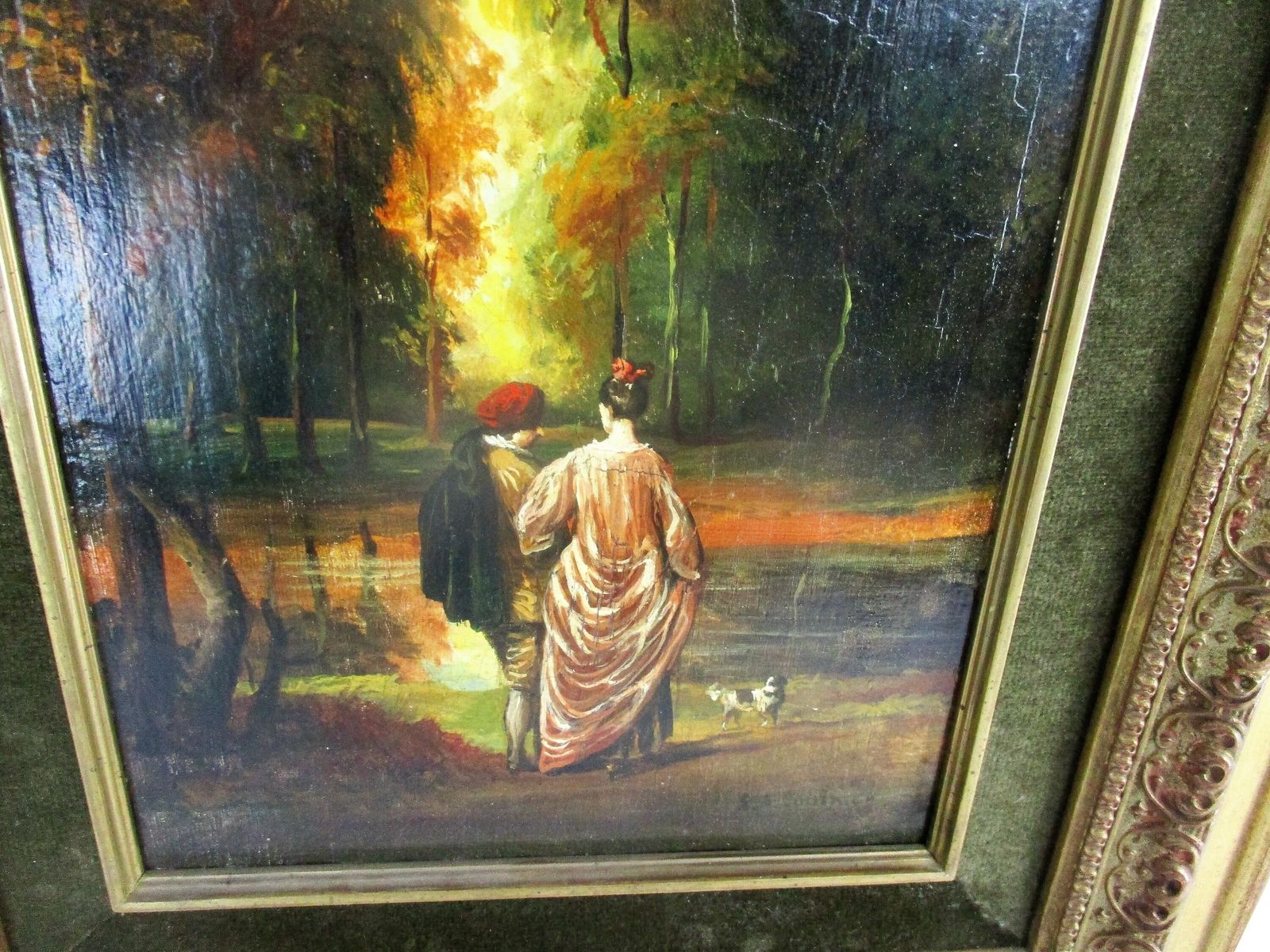 Lovely Painting Gorgeous Ornate Frame From Schleiper & Fils Signed Oil Painting photo Art