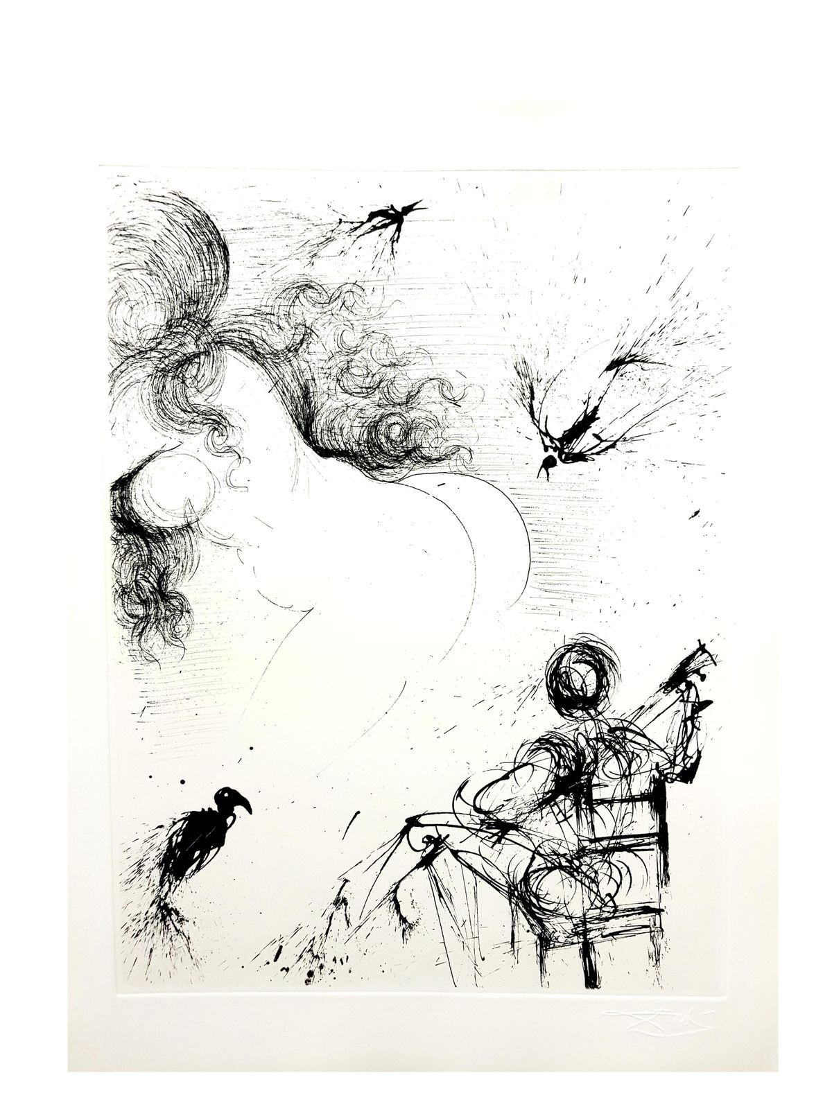 Salvador Dalí­Salvador Dali   Nude With Parrots1967 photo buy