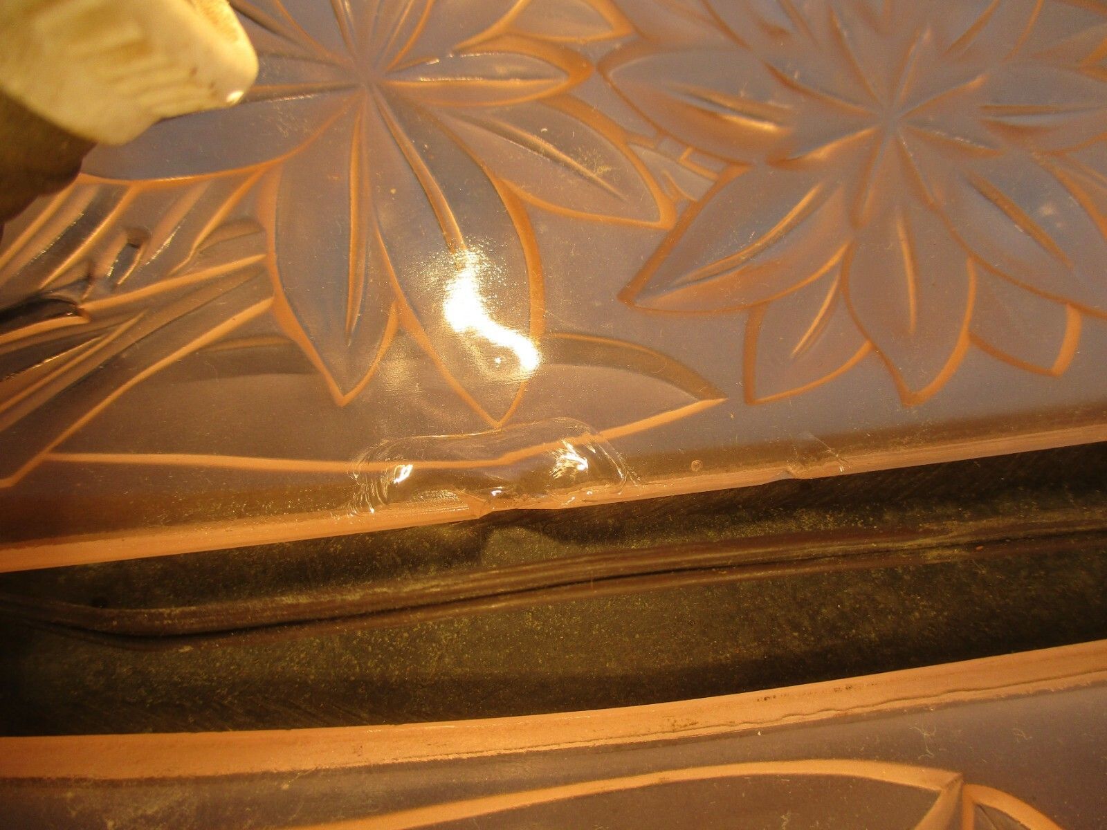 Art Nouveau  15!!  Lights Chandelier Lamp Art Deco Pink Glass Flower Shade Wow photo Lighting