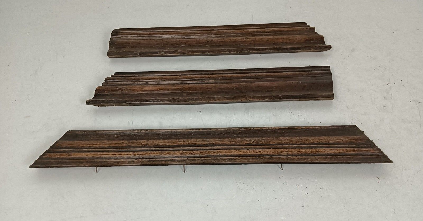 Set Of 3 Trims Corbels Pediments Boards  Carved  Wood Reclaimed Antique Salvaged photo Home Decor
