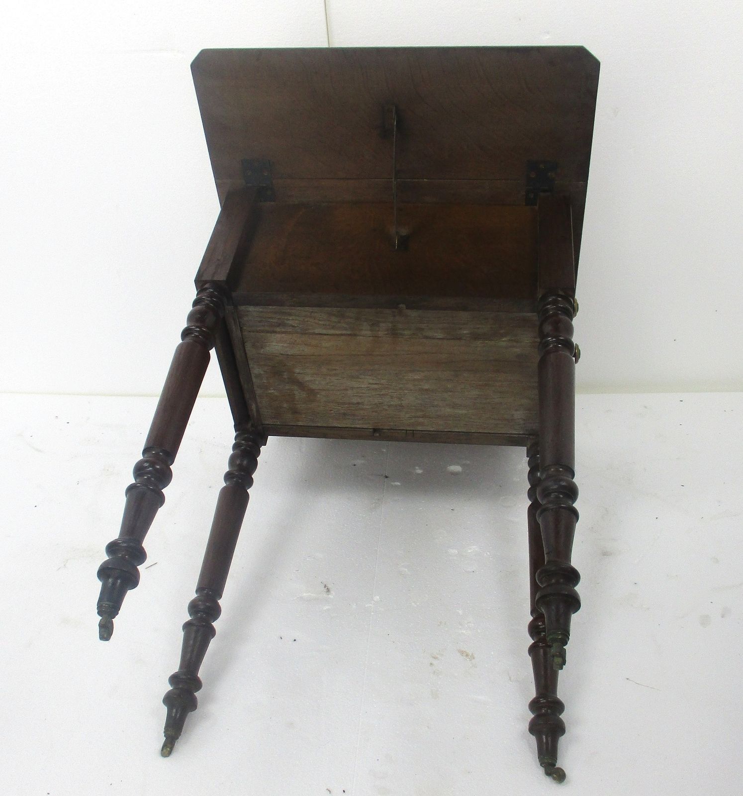 Antique Drop Leaf Gate Leg Table Cabinet Desk Hallway Furniture Drawers Sweet On photo for sale