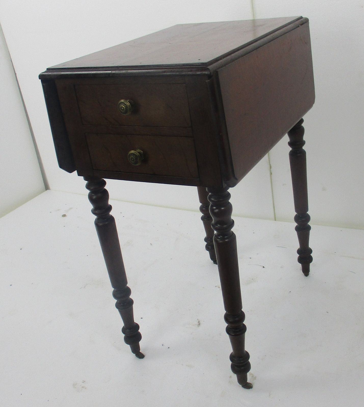 Antique Drop Leaf Gate Leg Table Cabinet Desk Hallway Furniture Drawers Sweet On photo buy