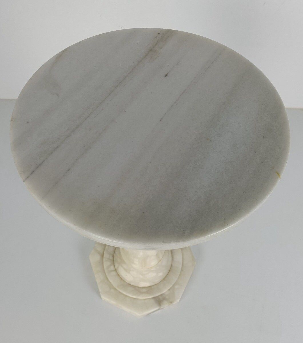 Hollywood Regency Style Side Occasional Table Marble Garden Table Vintage photo 244.0