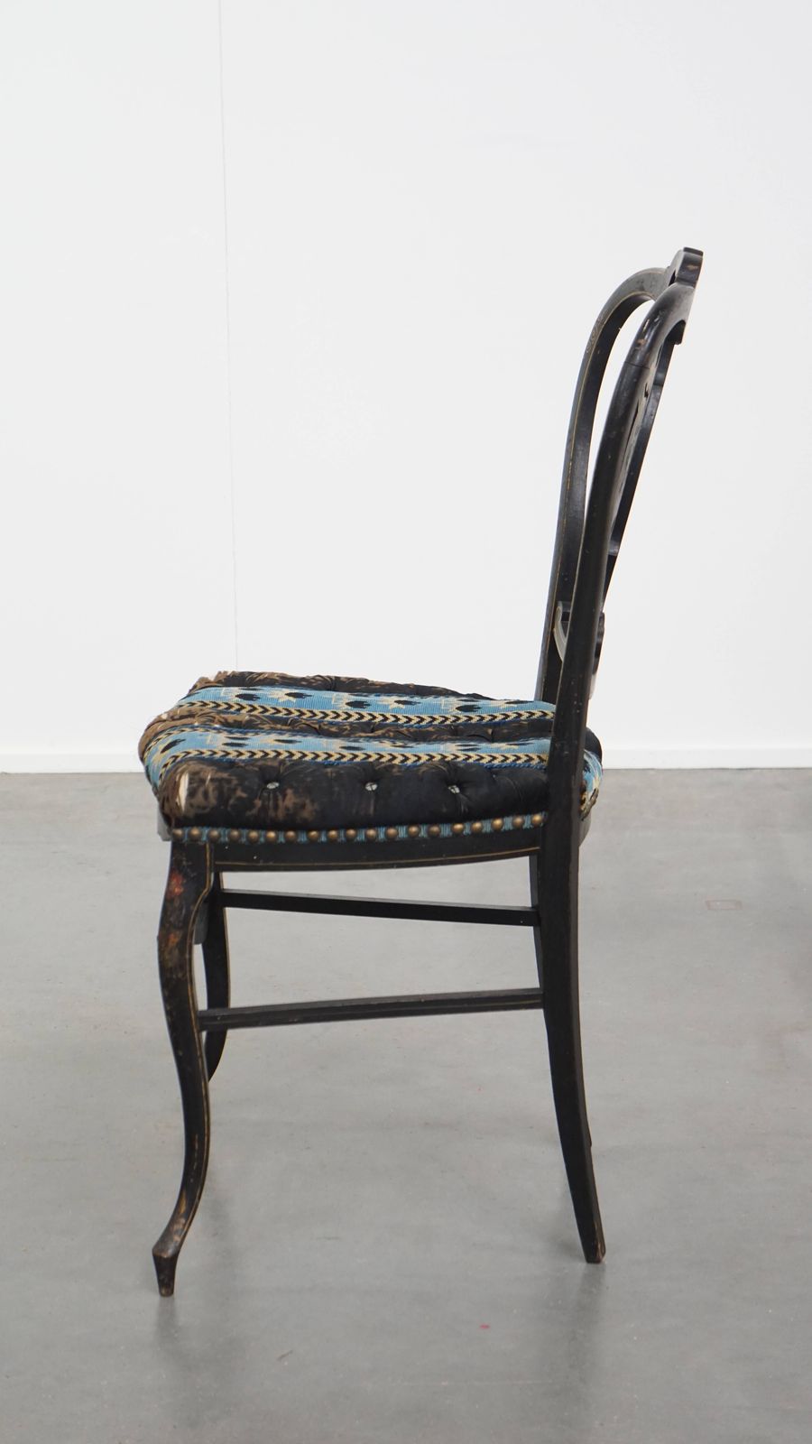 Unique And Elegant Antique French Napoleon 3 Chair Inlaid With Mother Of Pearl photo 253.4922