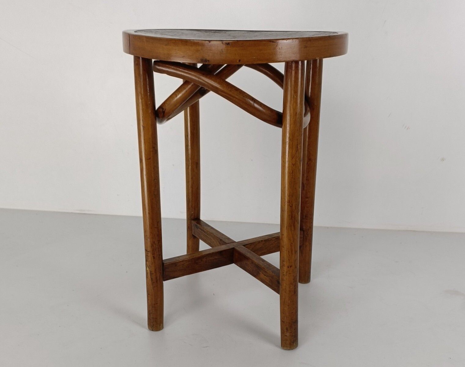 Thonet  Stool Crutch Chair Seating Plywood Wood Vintage Rare Find photo for sale