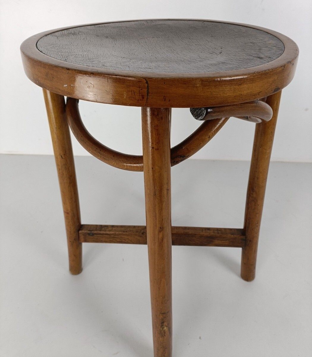 Thonet  Stool Crutch Chair Seating Plywood Wood Vintage Rare Find photo Furniture