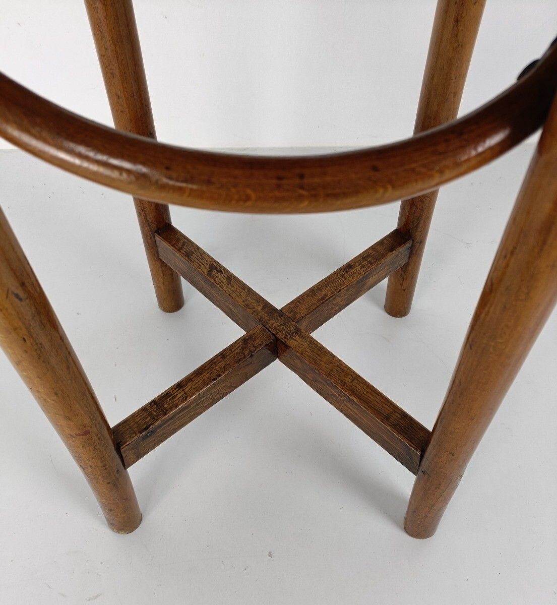 Thonet  Stool Crutch Chair Seating Plywood Wood Vintage Rare Find photo vinterior