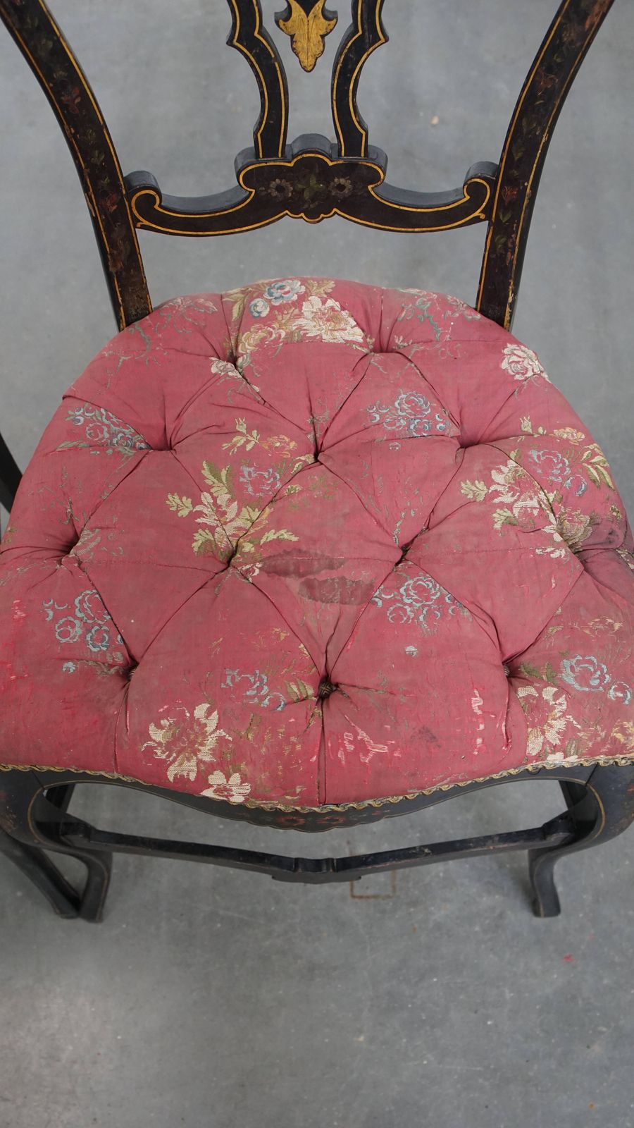 Set Of 2 Unique And Elegant Antique French Napoleon 3 Chairs Inlaid With Mother Of Pearl photo vinterior