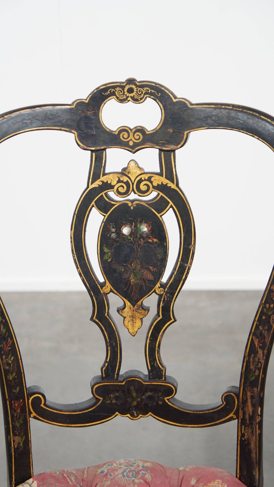 Set Of 2 Unique And Elegant Antique French Napoleon 3 Chairs Inlaid With Mother Of Pearl photo buy