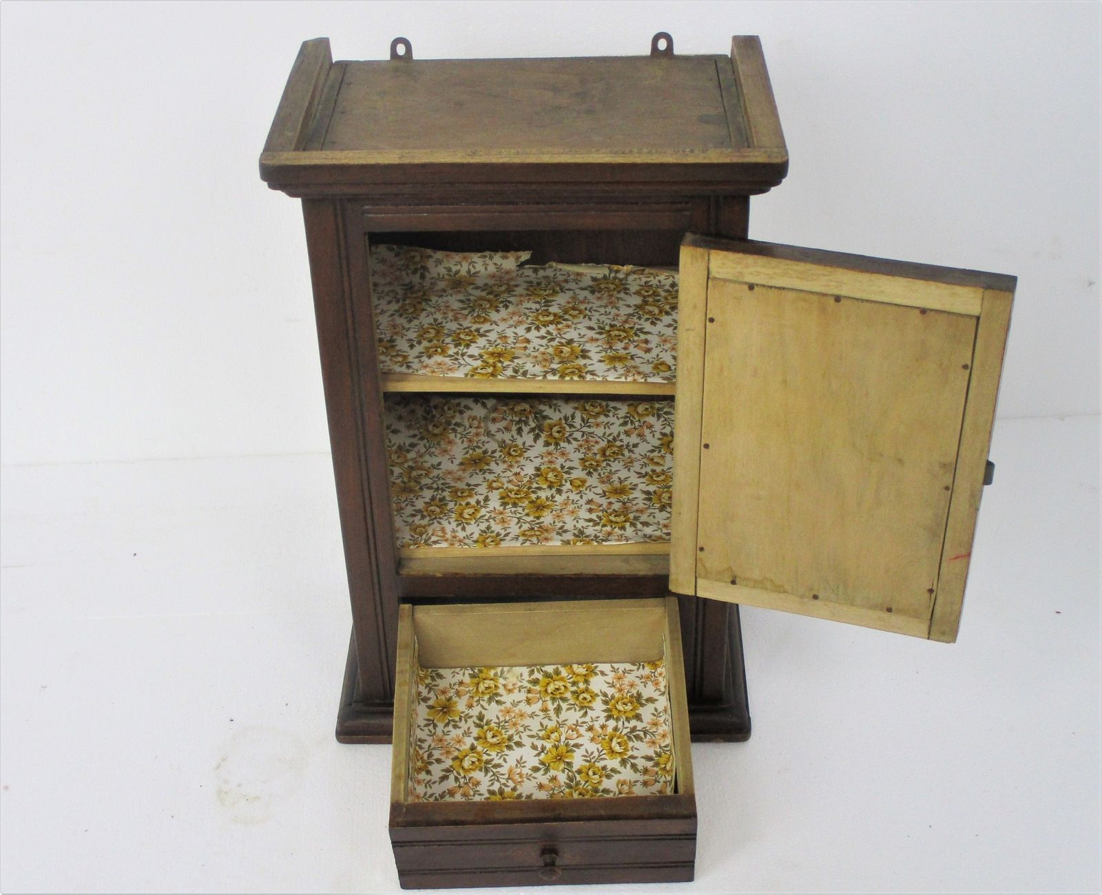 Mid Century Kitchen Apothecary Pharmacy Medicine Bathroom Wall Hanging Cabinet B photo for sale