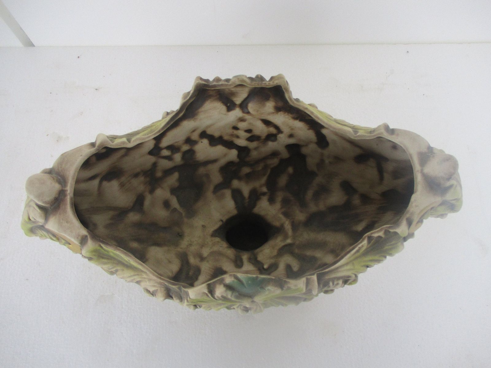 Capodimonte  Porcelain Italy Marked  Ramsheads Centerpiece Dish Angels Putti Vin photo buy