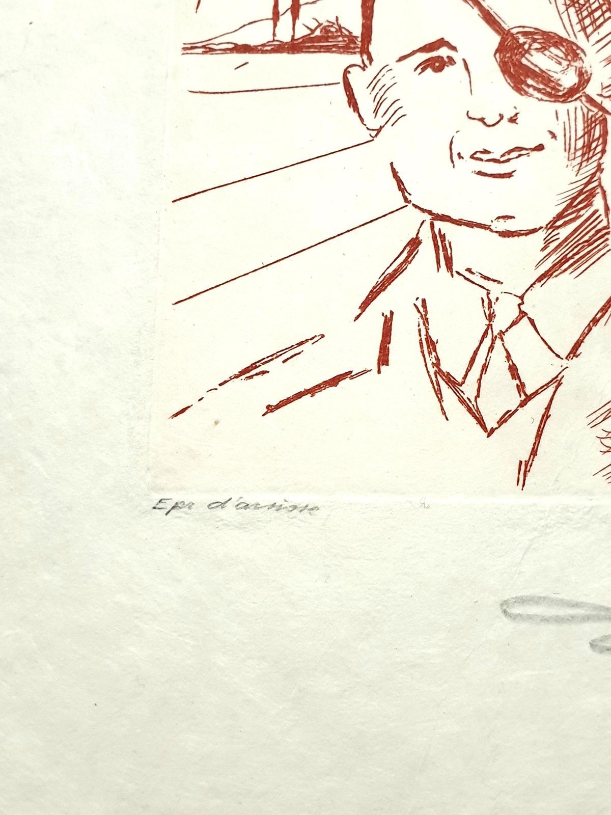 Salvador Dali   Moshe Dayan   Original Handsigned Etching1968 photo 2511.0