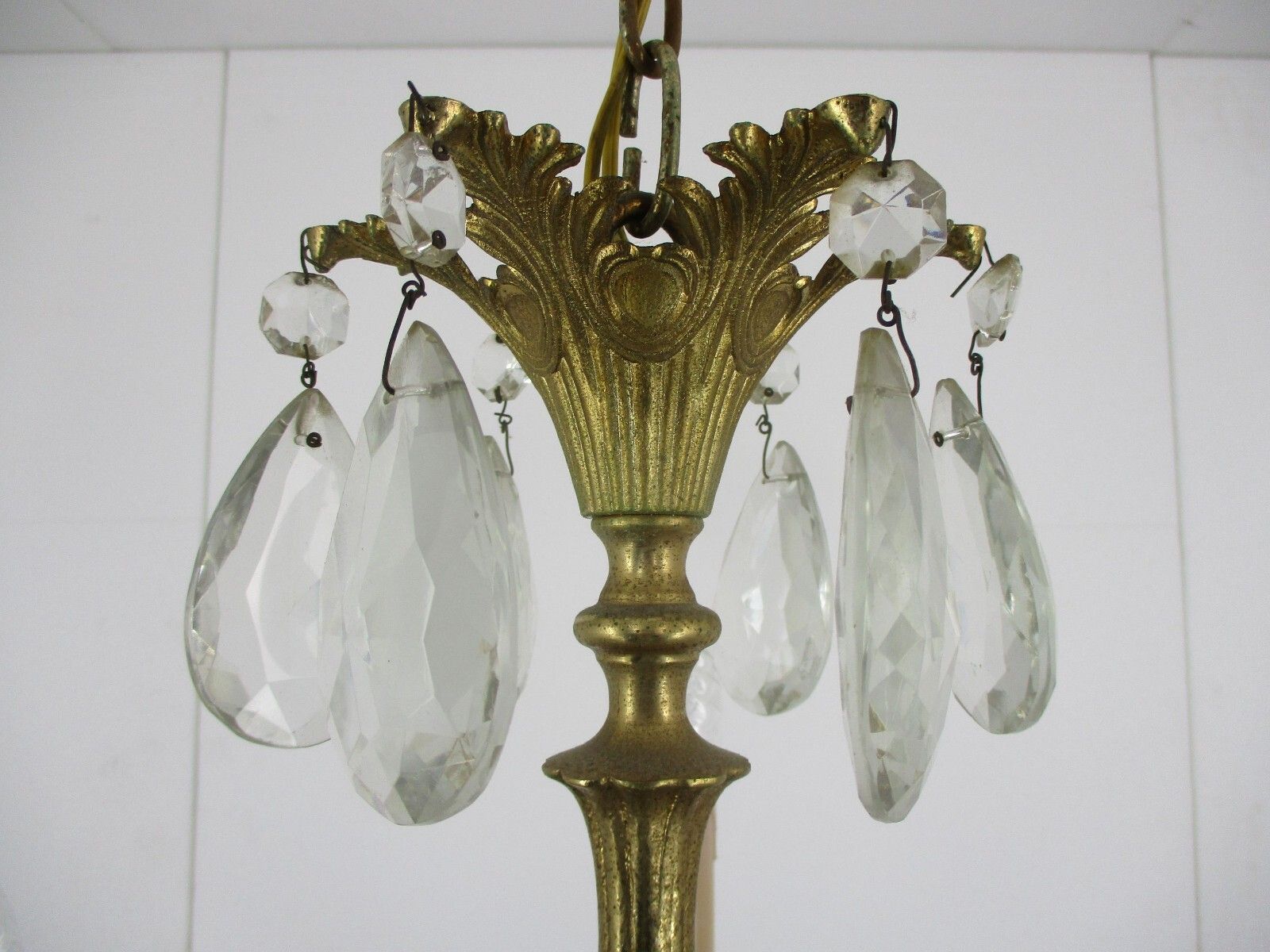 9 Lights  Chandelier Revival French Empire Style Brass Ornate Prisms photo 372.0