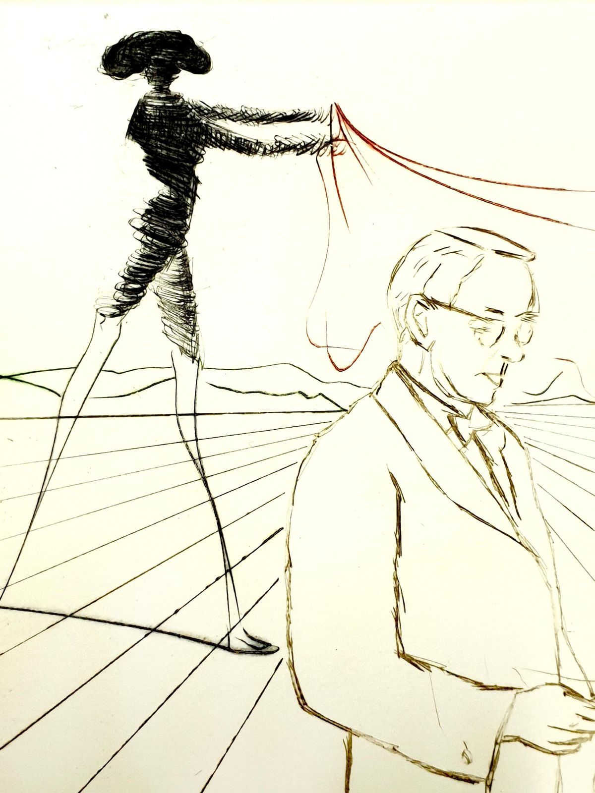 Salvador Dalí­Salvador Dali   Alexander Fleming   Original Handsigned Engraving1970 photo vinterior
