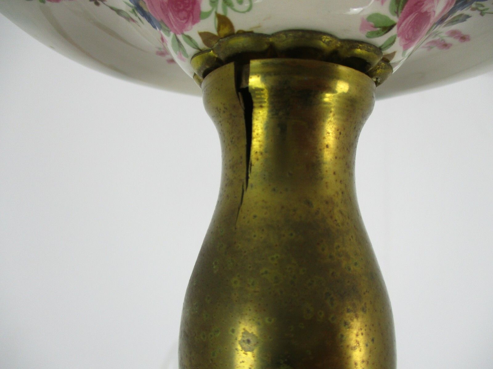 Large Flemish Dutch  Chandelier 12 !Arms Lights Ceramic Brass Italian Style photo for sale