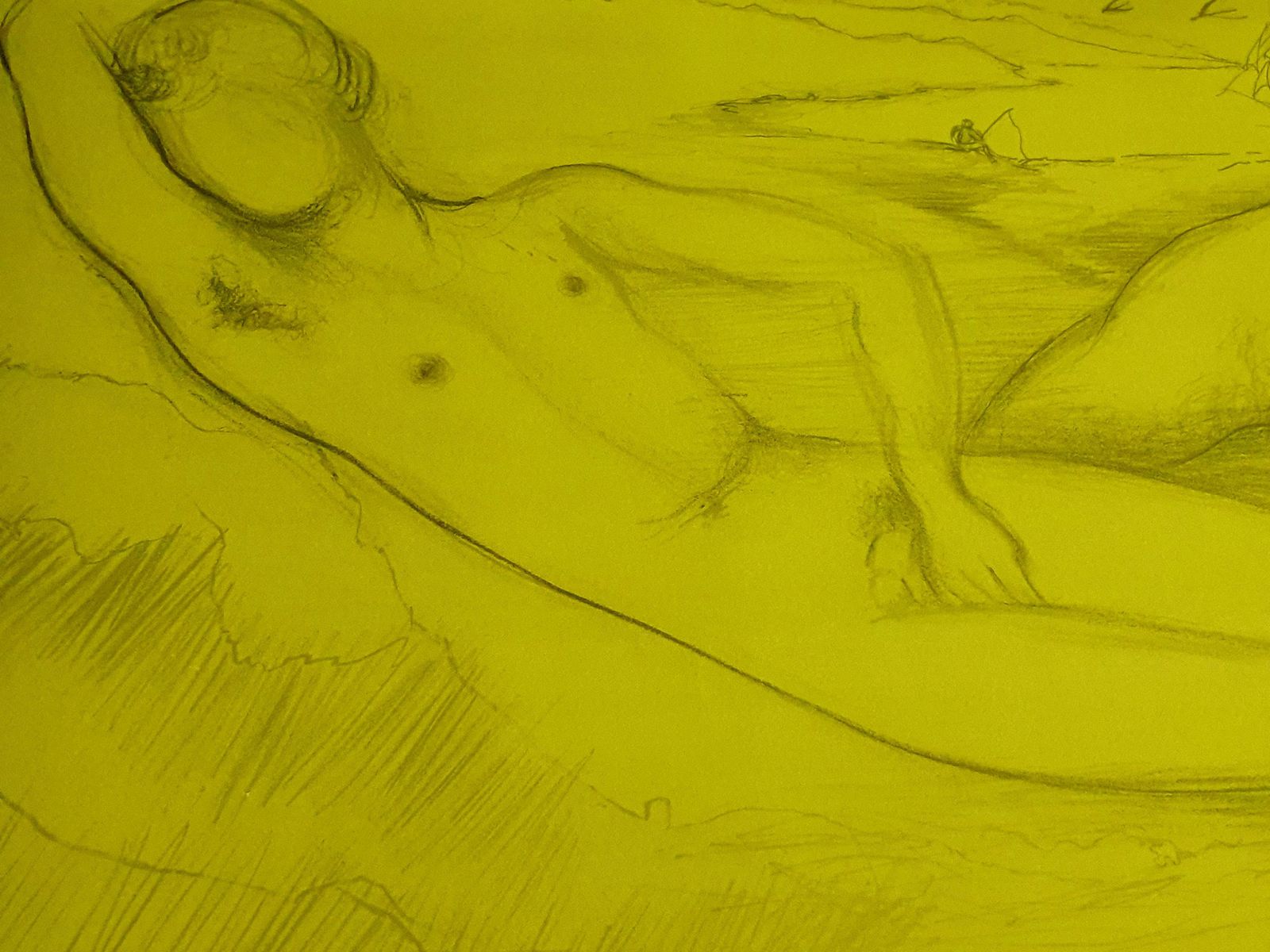 Salvador Dalí­Salvador Dali   At The Beach   Lithograph1970 photo furniture