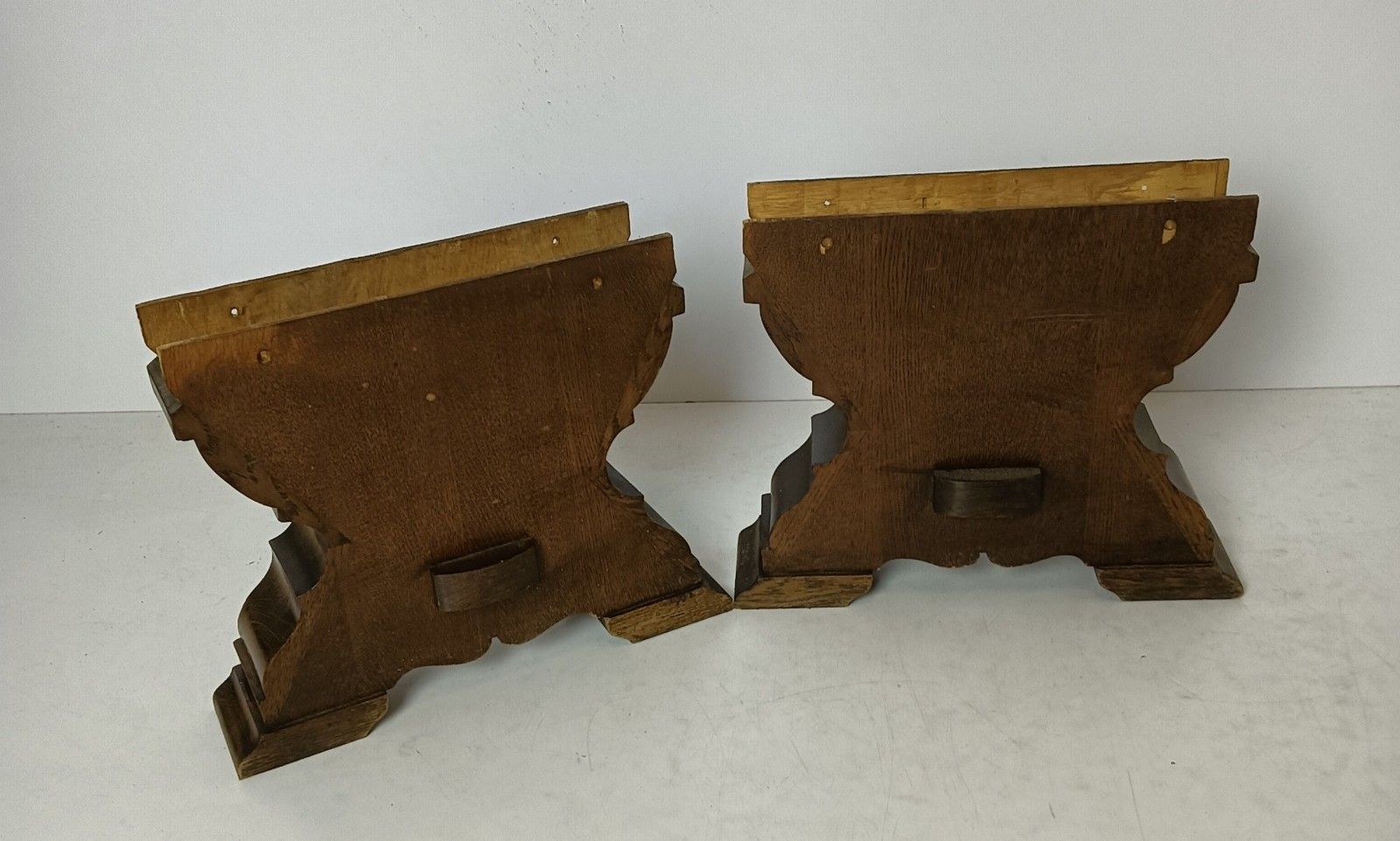 Pair Antique Table Legs Carved Wood Reclaimed Architectural Salvaged  Parts photo vinterior